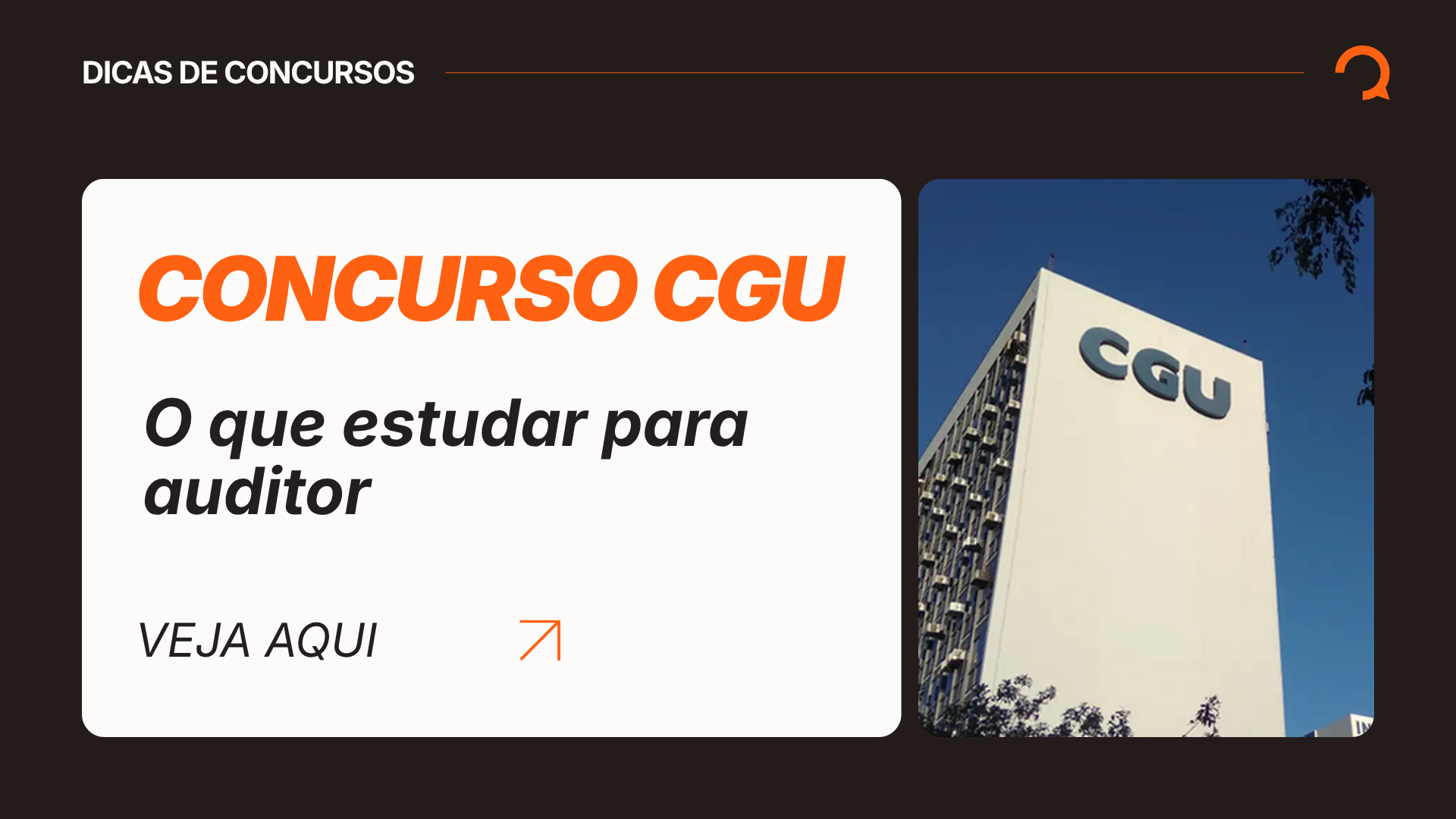 Concurso CGU 2026: o que estudar para auditor federal